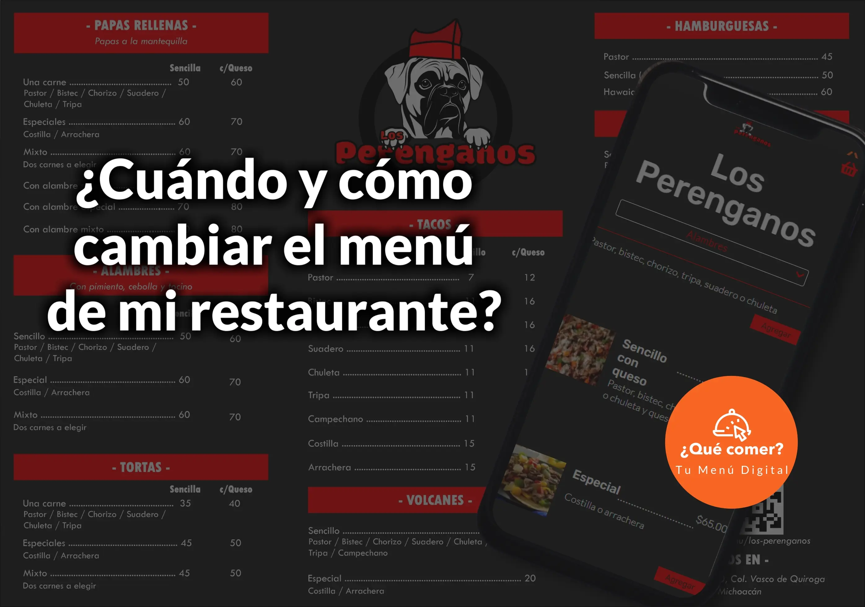 ¿Cuándo y cómo cambiar el menú de mi restaurante?