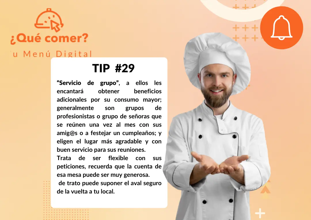 Tip # 29 - Servicio a grupos
