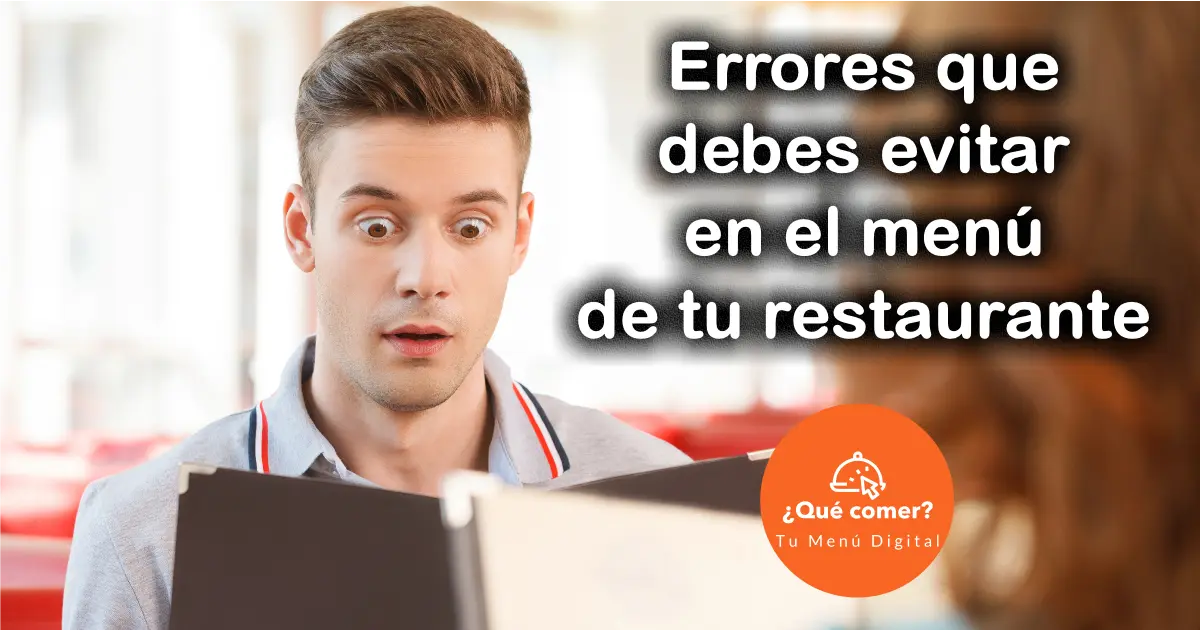 15 Errores a evitar en el menú de tu restaurante